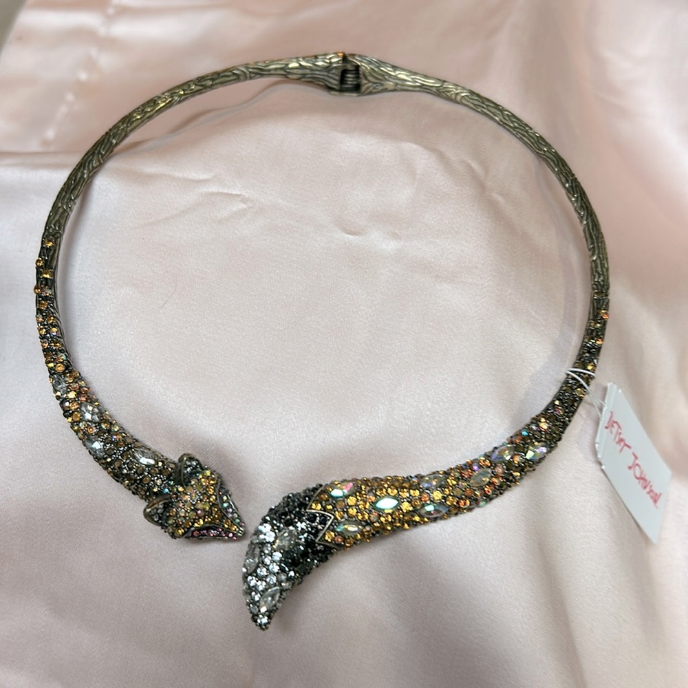 Betsey Johnson Gold and Silver fox Necklace